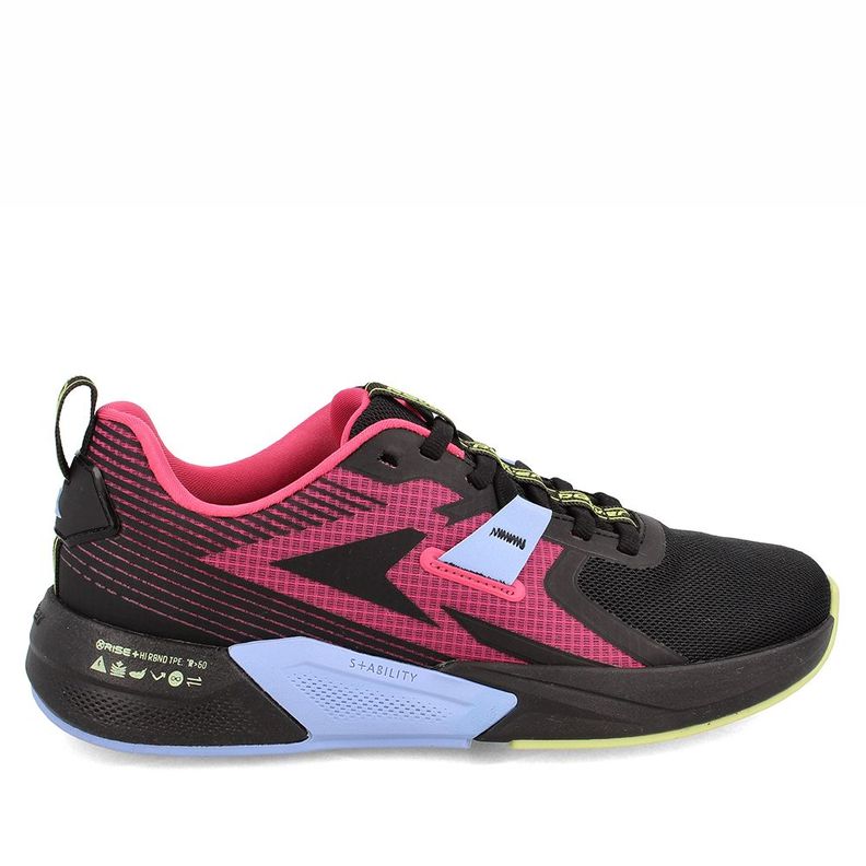 Zapatilla Mujer Power Xorise+300 Tr Cipher Negro-Fucsia