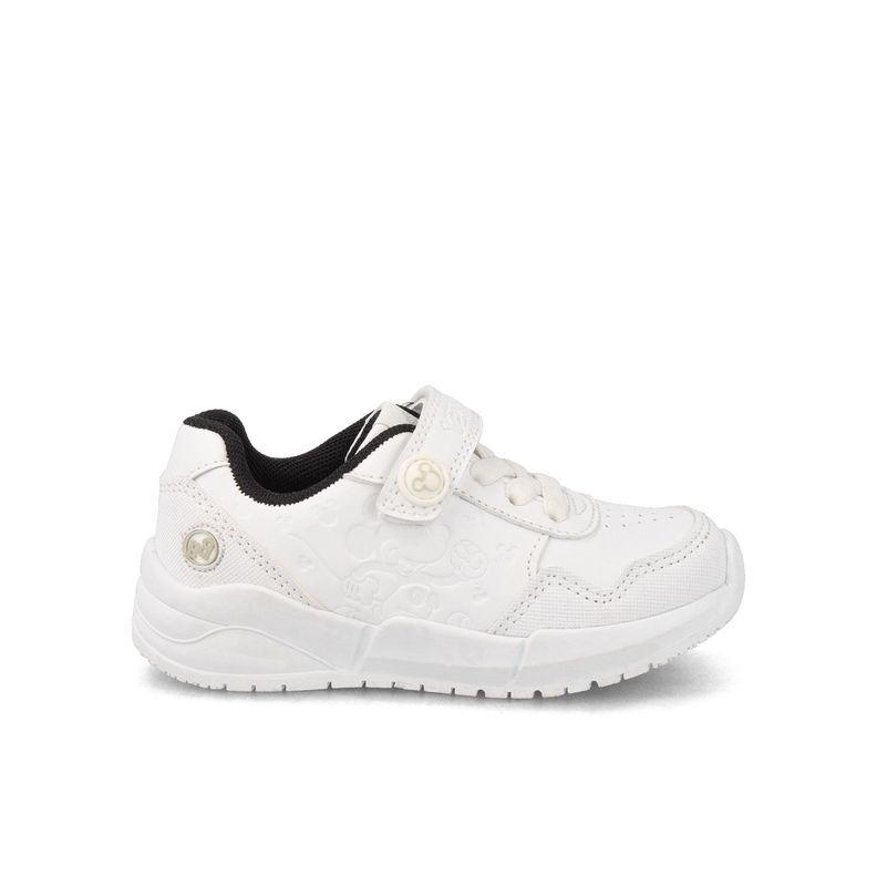 Zapatilla Escolar Niño Bubblegummers Mickey Blanco-Negro-0