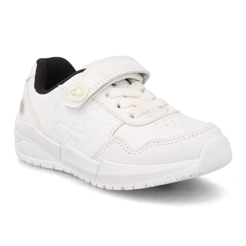 Zapatilla Escolar Niño Bubblegummers Mickey Blanco-Negro-1
