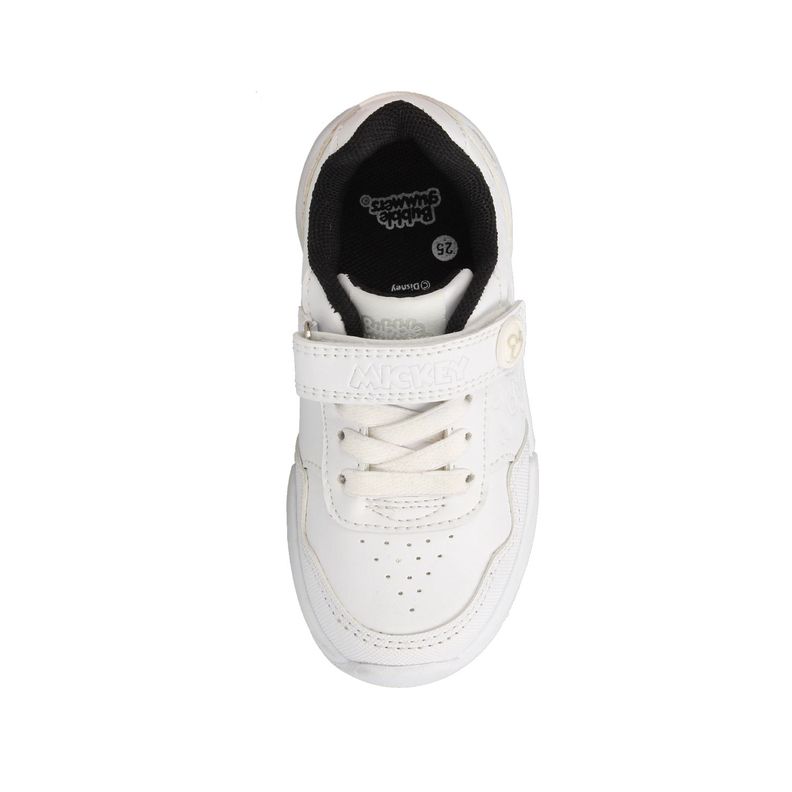 Zapatilla Escolar Niño Bubblegummers Mickey Blanco-Negro-3