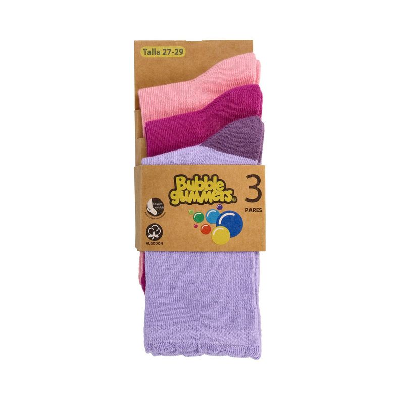 Calcetín Niña Bubblegummers Bow Lila-0