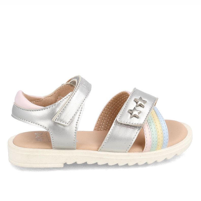 Sandalia  Niña Bubblegummers Trixie Plateado-4
