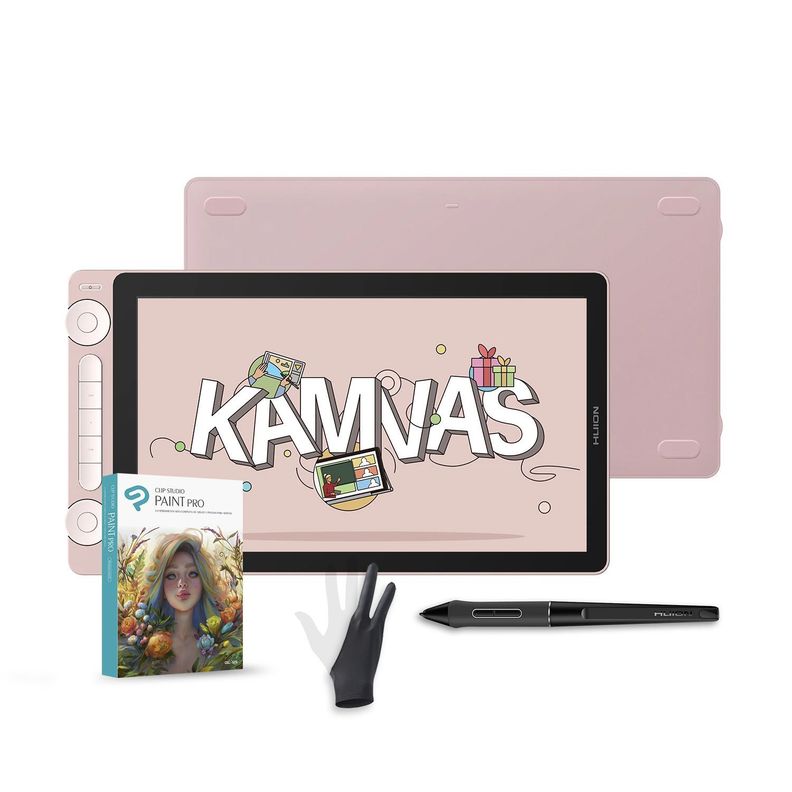 Tableta Gráfica Monitor Huion Kamvas 13 (Gen 3) Pink con Clip Studio - TG-0