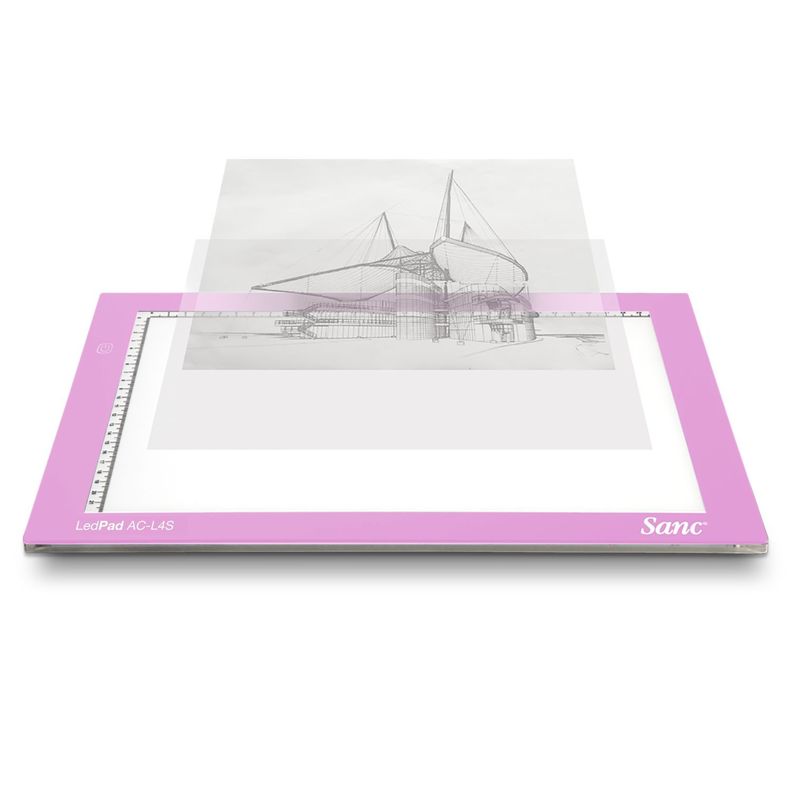Tableta de Luz Led Sanc AC-L4S Pink tipo Huion-1