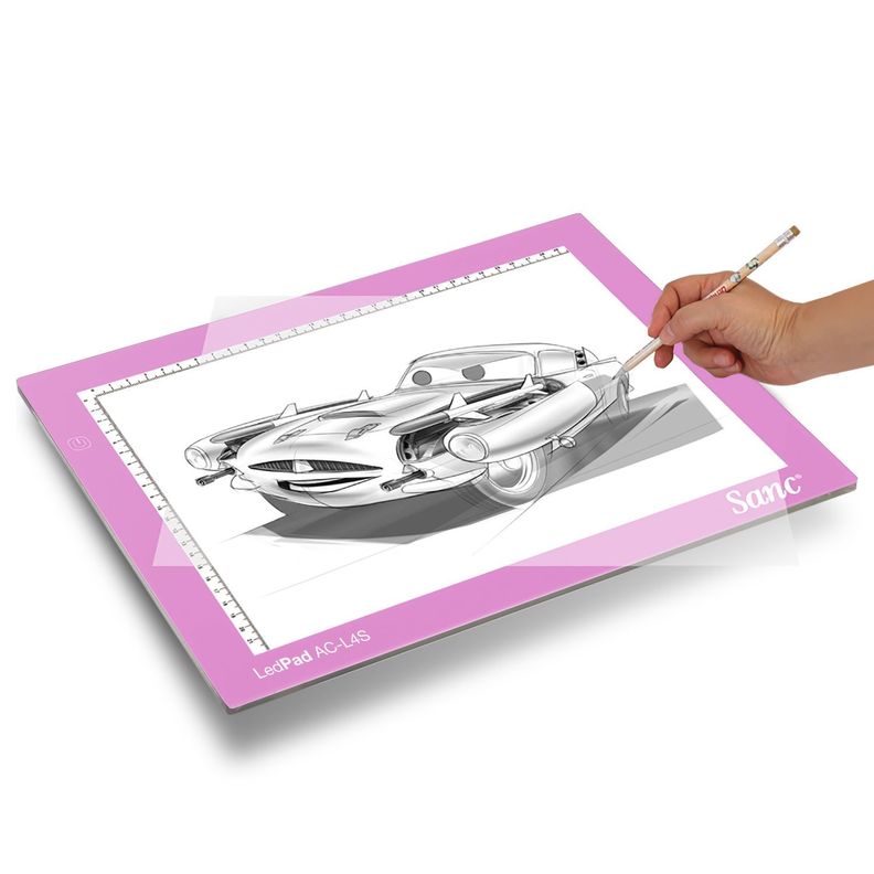 Tableta de Luz Led Sanc AC-L4S Pink tipo Huion-2