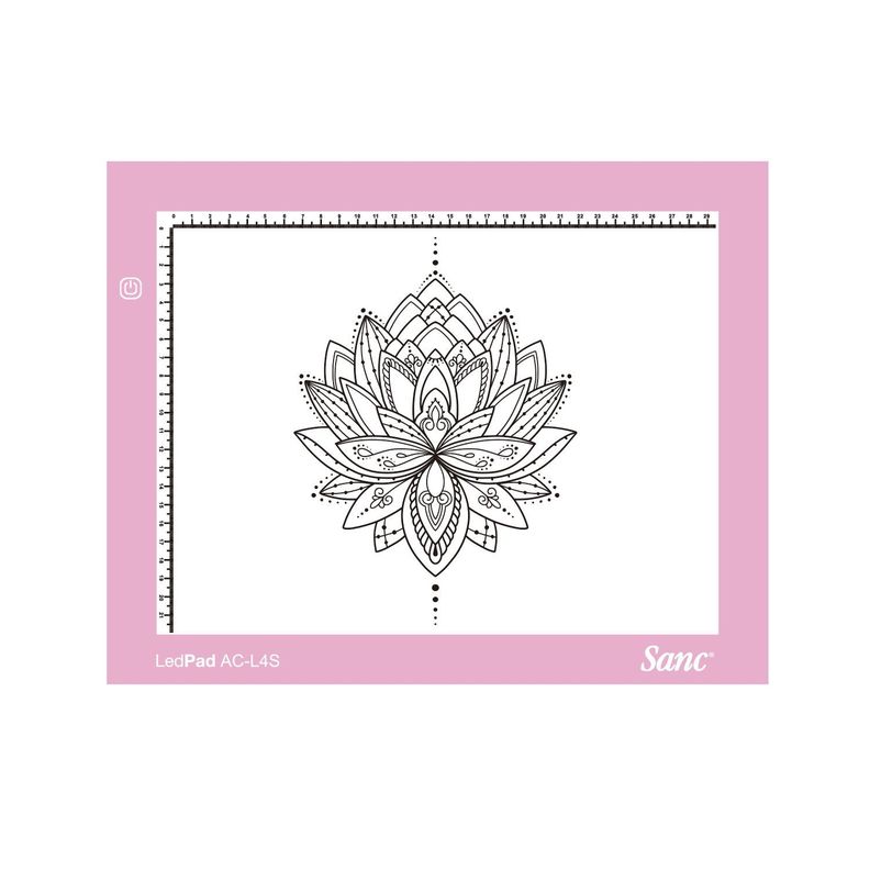 Tableta de Luz Led Sanc AC-L4S Pink tipo Huion-0