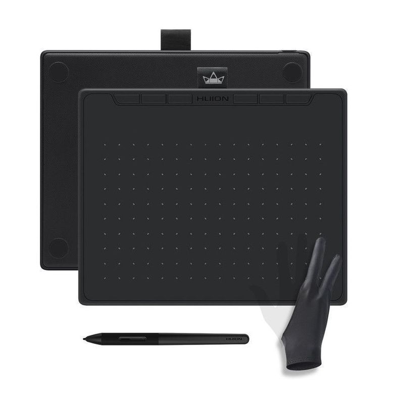 Tableta Gráfica Huion RTS-300 Black con Guante-0