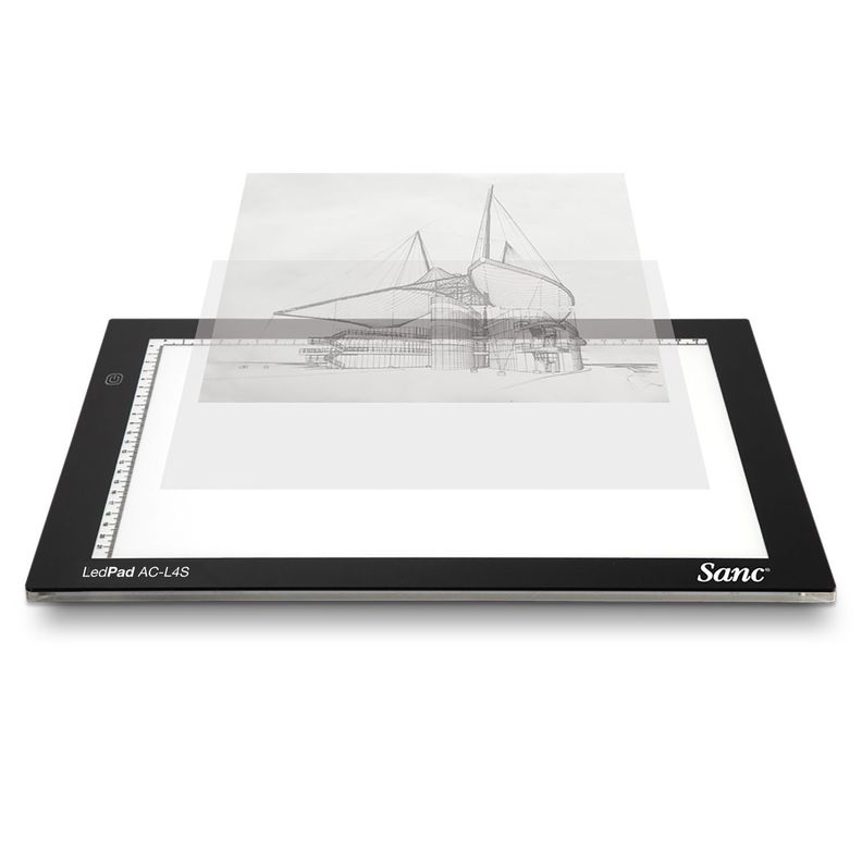 Tableta de Luz Led Sanc AC-L4S Black tipo Huion con Funda-2