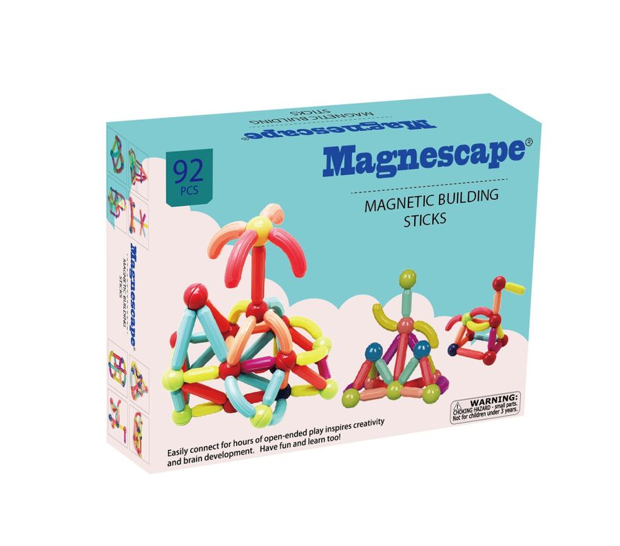 Bastones Magnéticos de Construcción 92 Piezas - Libre de Plomo-5
