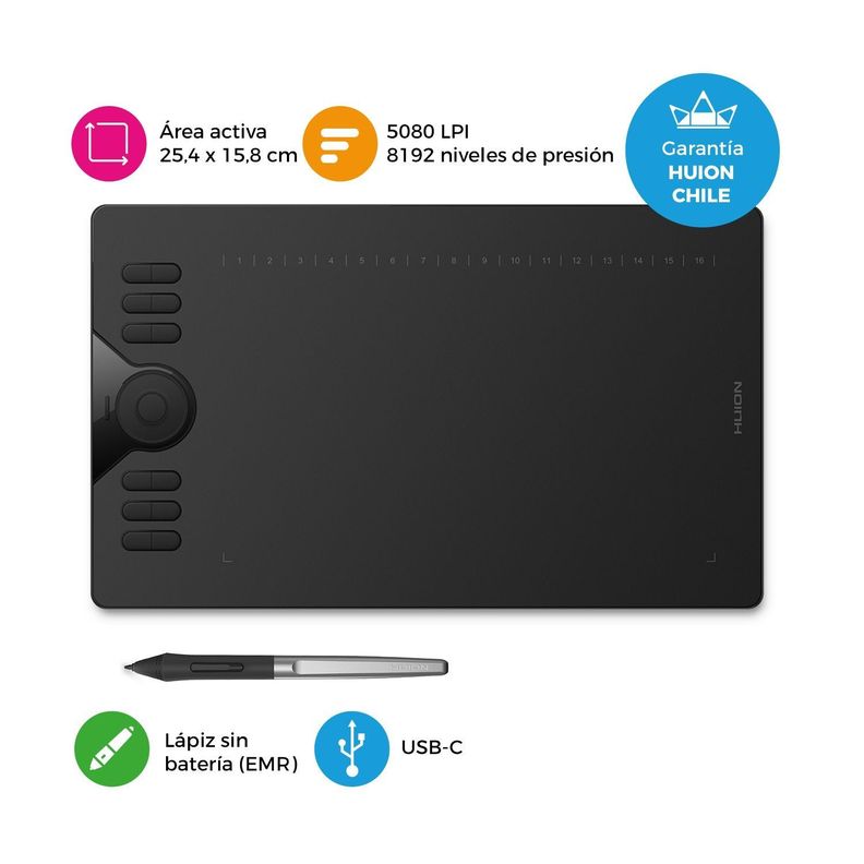 Tableta Gráfica Digitalizadora Huion HS610 - TG-1