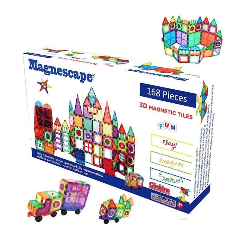 Juguete Bloques Magnéticos Didácticos Magnescape Set 168 Piezas-3