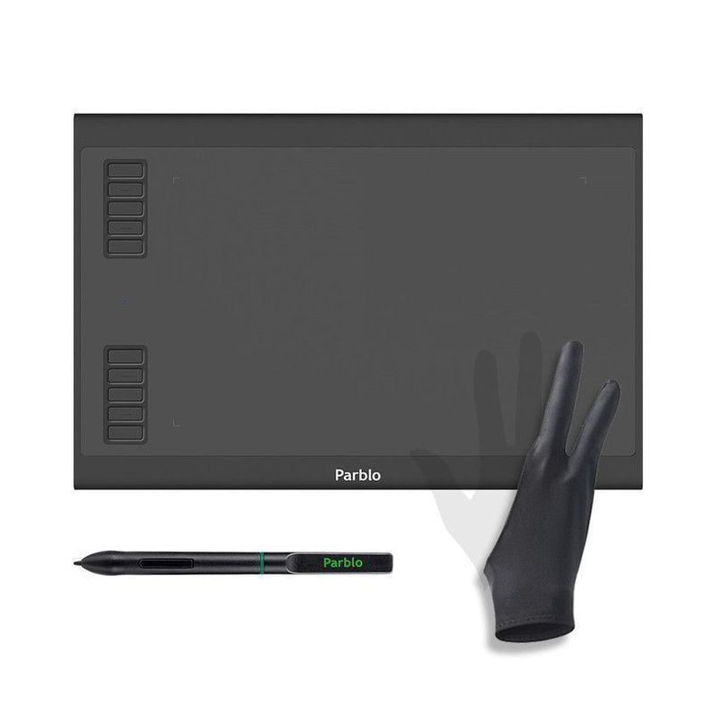 Tableta Digitalizadora Parblo A610 Plus V2 Guante-0