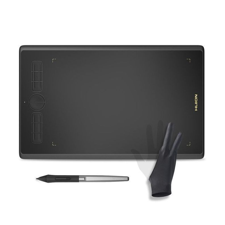 Tableta Gráfica Digitalizadora Huion H610X + Guante-0
