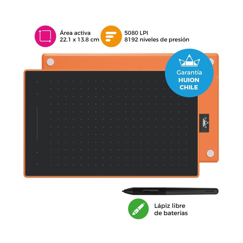 Tableta Gráfica Digitalizadora Huion RTM-500 Orange -1
