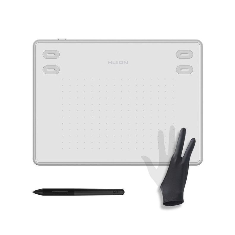 Tableta Gráfica Huion Inspiroy RTE100 White con Guante-0