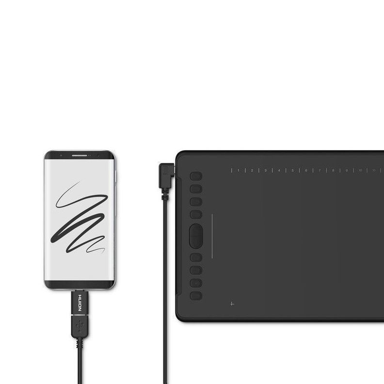 Tableta Gráfica Huion Inspiroy H1161 con Funda y Guante-3