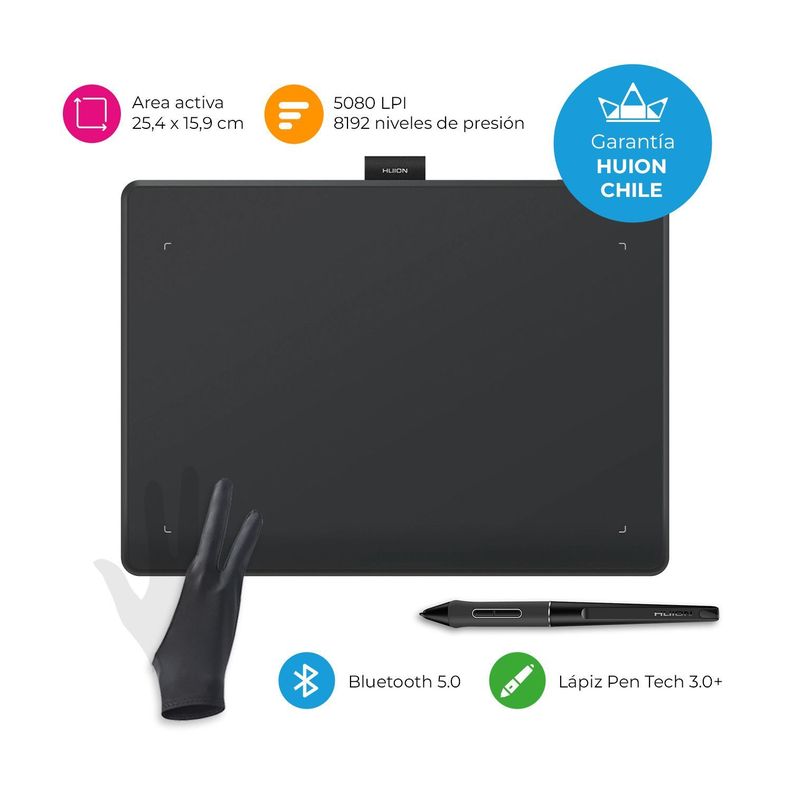 Tableta Gráfica Huion Inspiroy Frego M Bluetooth con Guante - TG-1
