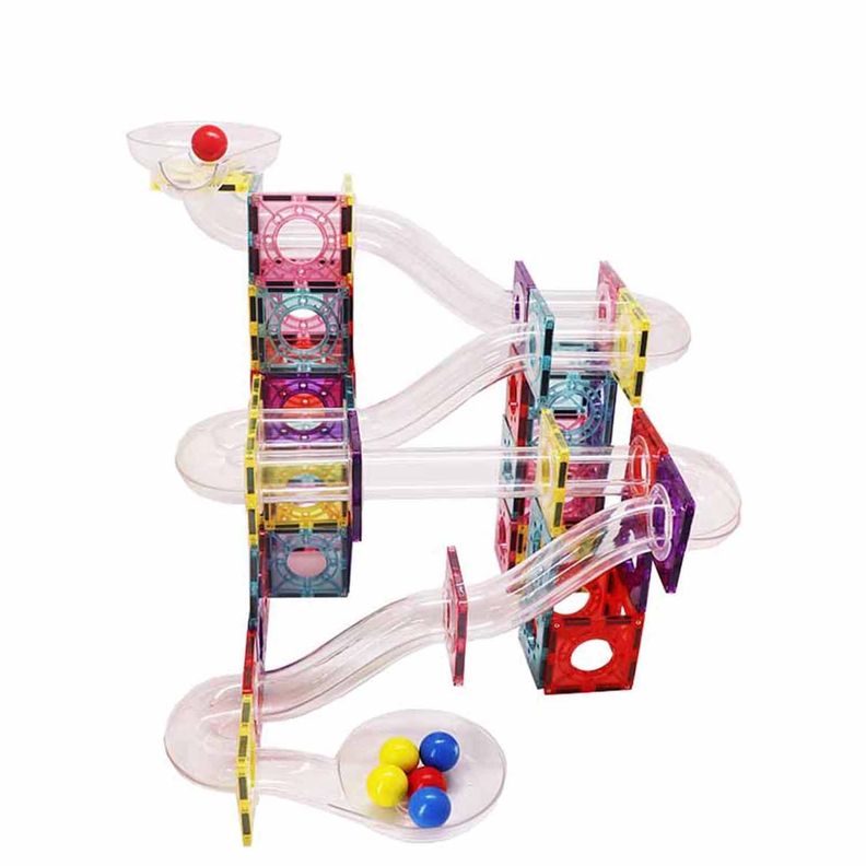 Juguete Bloques Magnéticos Didácticos tipo Tobogán Magnescape Set 106 Piezas-0