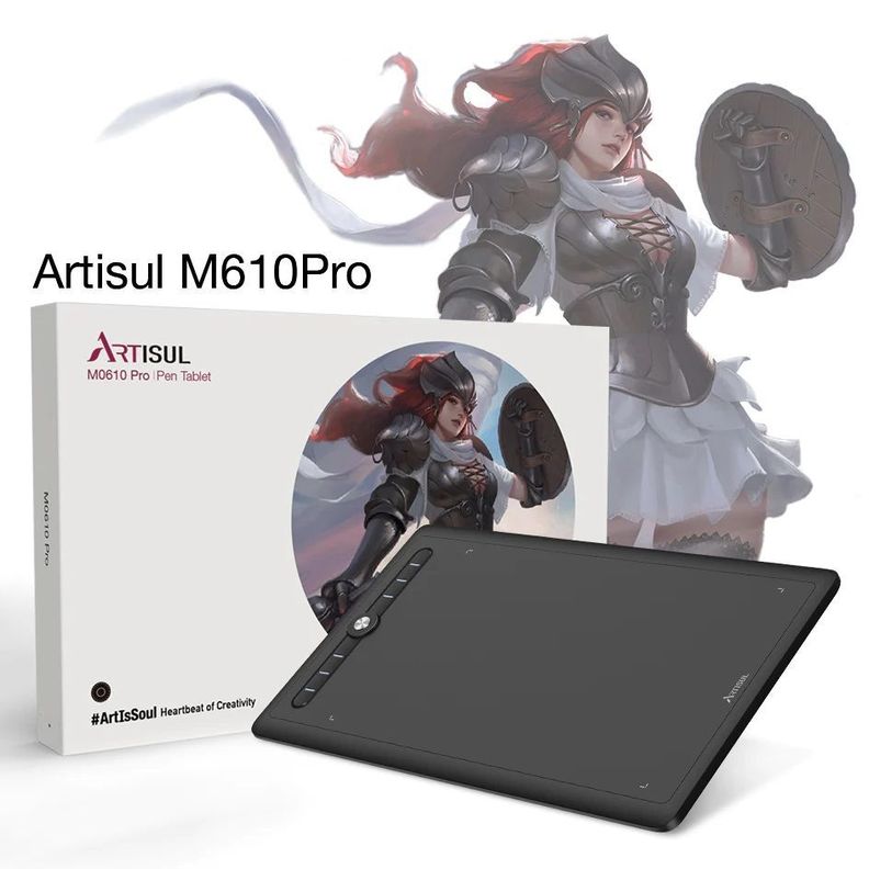 Tableta Gráfica Digitalizadora Artisul M0610 Pro con Dial y Guante-2