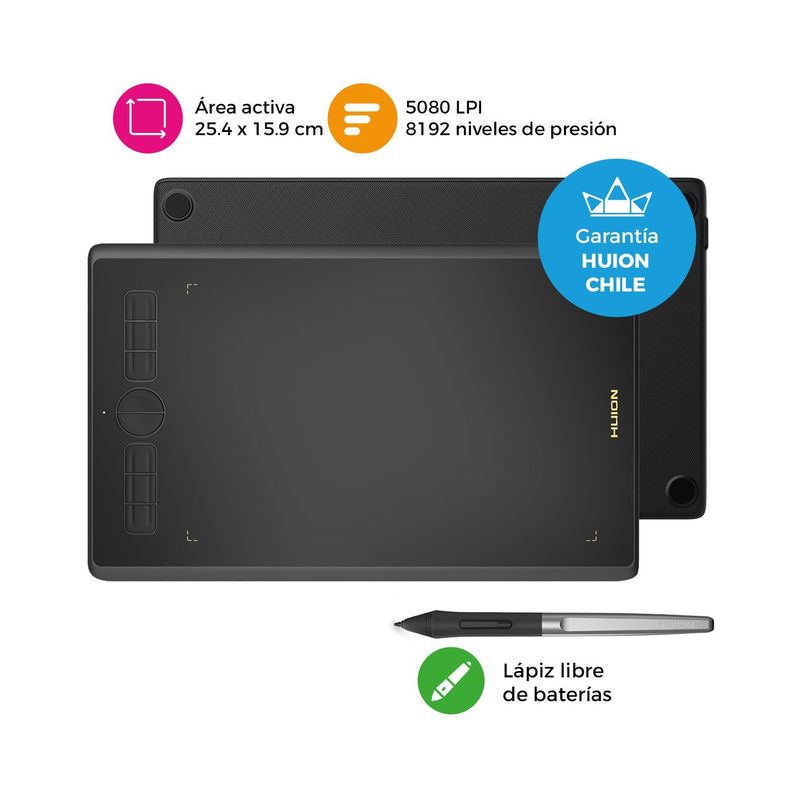 Tableta Gráfica Digitalizadora Huion Inspiroy H610X - TG-1