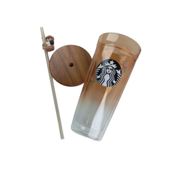 Vasos de Cristal con Tapa Ajustada Osito en la Bombilla T-00039-2-1