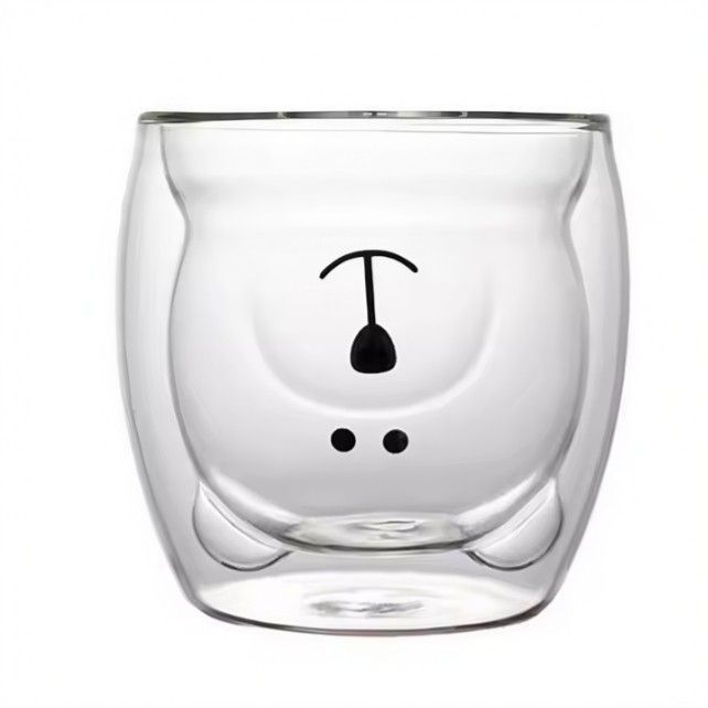 Taza Mug Doble vidrio Oso Sakura 250ML T-00032-1-0
