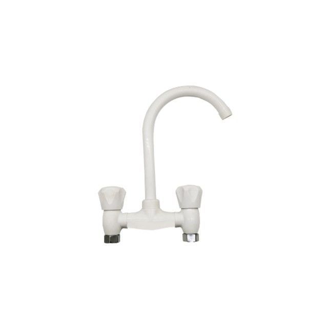 Llave Blanca Dos Manillas Cuello de Cisne A10994-0