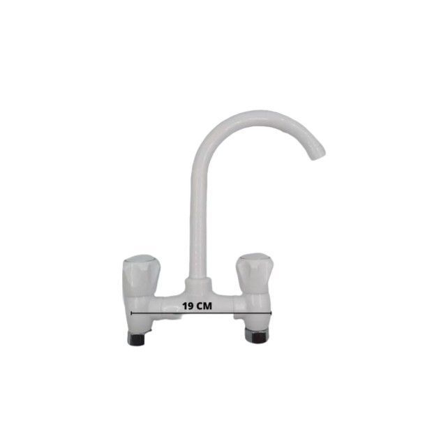 Llave Blanca Dos Manillas Cuello de Cisne A10994-1