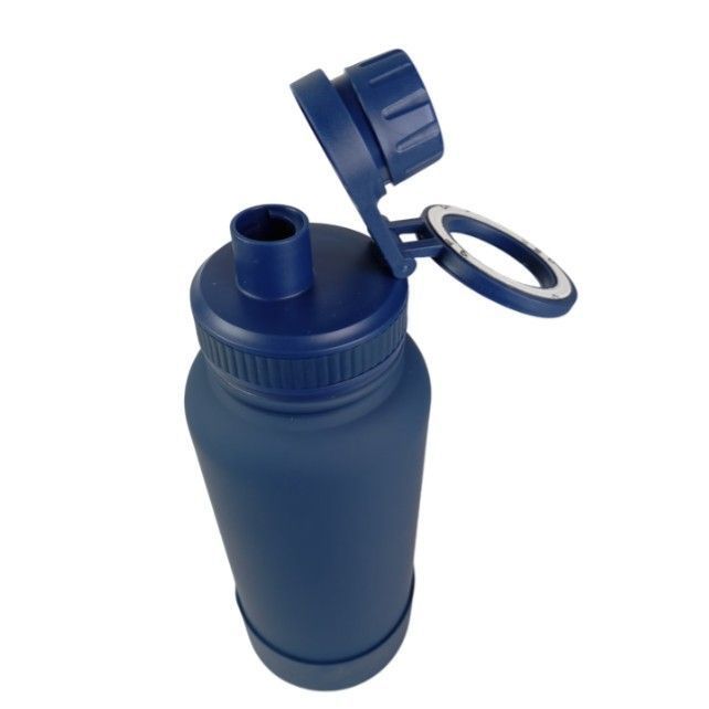 Botella Azul de Agua de Acero Inoxidable de 650ML con Soporte Magnético para Teléfono T-1004-2