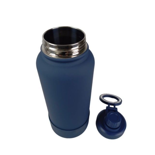 Botella Azul de Agua de Acero Inoxidable de 650ML con Soporte Magnético para Teléfono T-1004-3