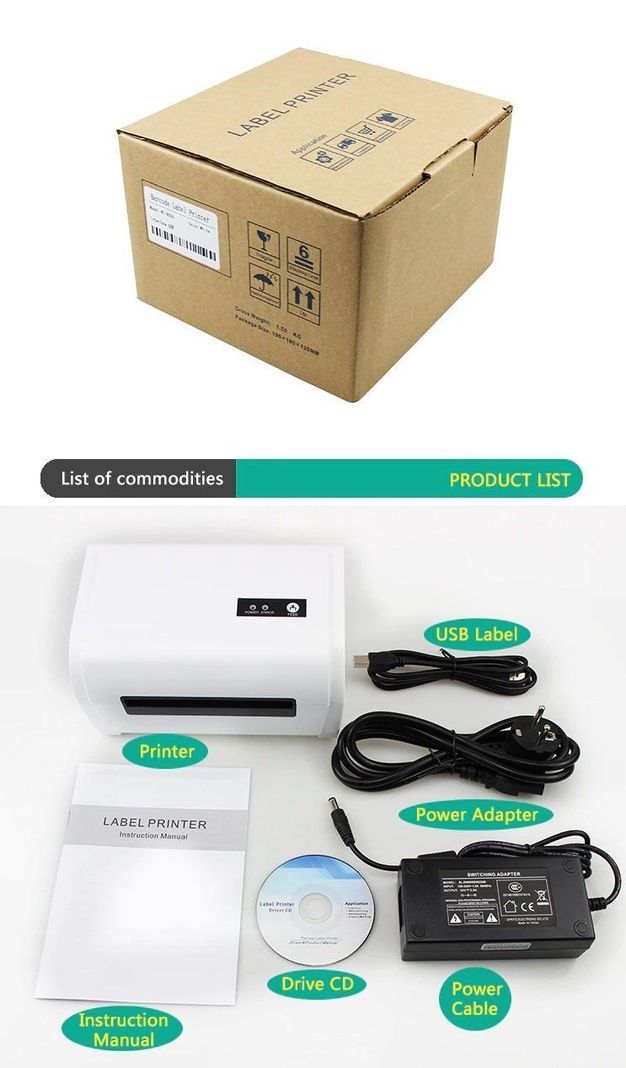 Impresora Térmica Portátil Etiquetas Adhesiva Usb-5