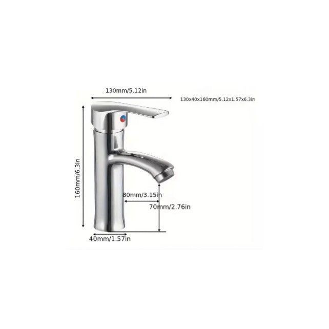 Llave Lavamanos Monomando Grifería Baño Con Flexibles Cromad A10989-2