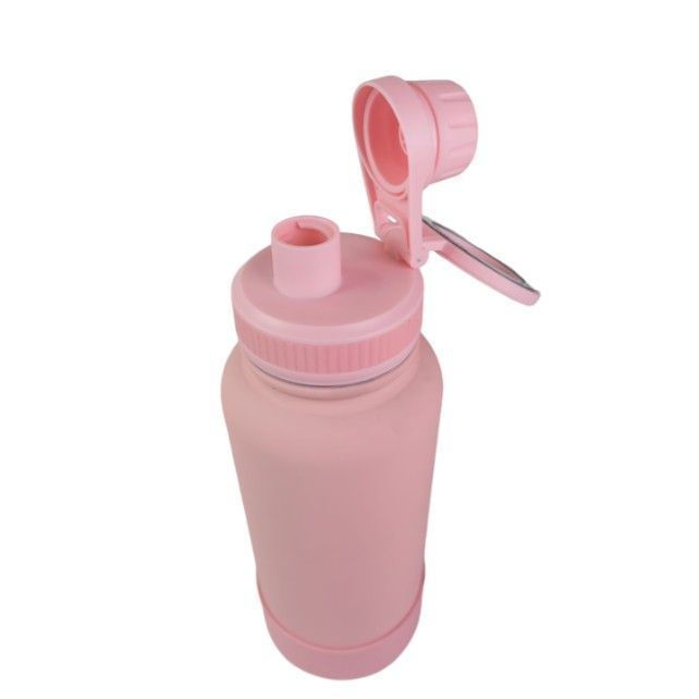 Botella Rosa de Agua de Acero Inoxidable de 650ML con Soporte Magnético para Teléfono T-1003-2