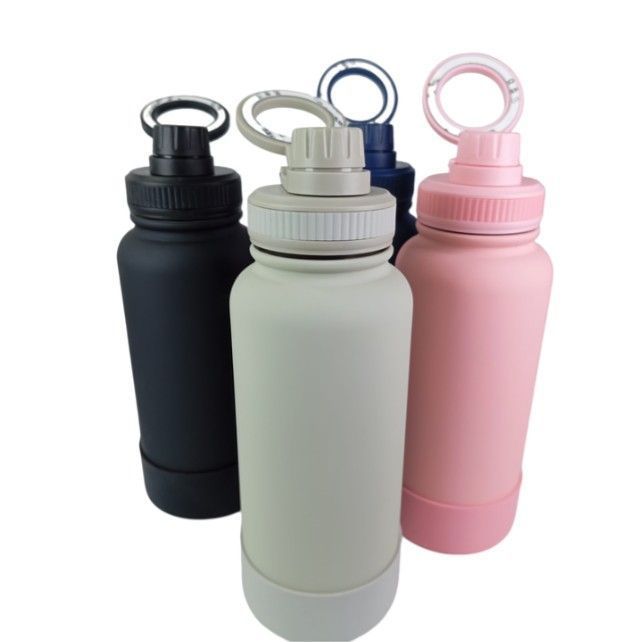 Botella Rosa de Agua de Acero Inoxidable de 650ML con Soporte Magnético para Teléfono T-1003-5