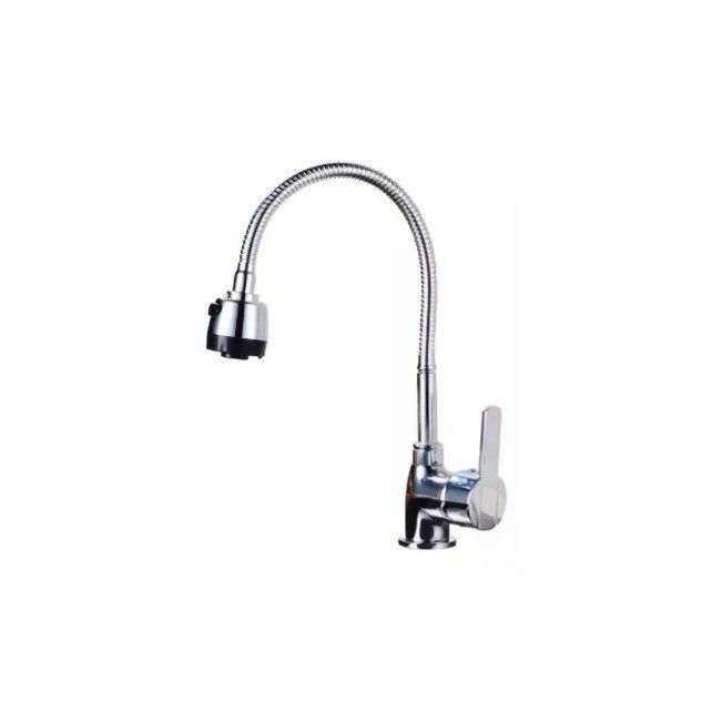 Llave Grifería Lavaplatos Flexible Doble Chorro A10996-0