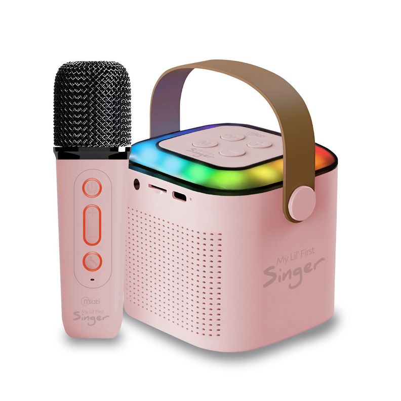 Parlante Karaoke My Lil First Singer + 1 Microfono Inalambrico Mlab - Rosa