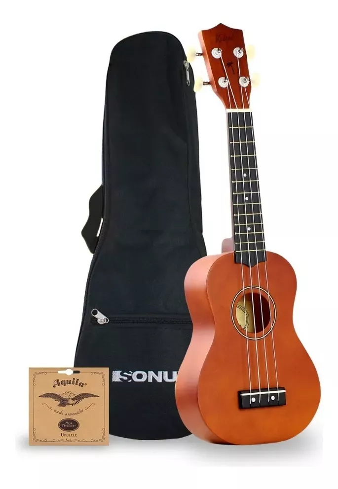 Ukelele Kauai Soprano 21 + Funda Sonun - Marron