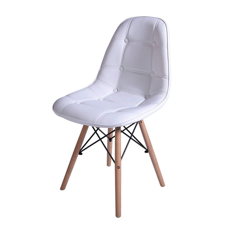 Pack x 4 Silla Eames acolchada Blanca-2
