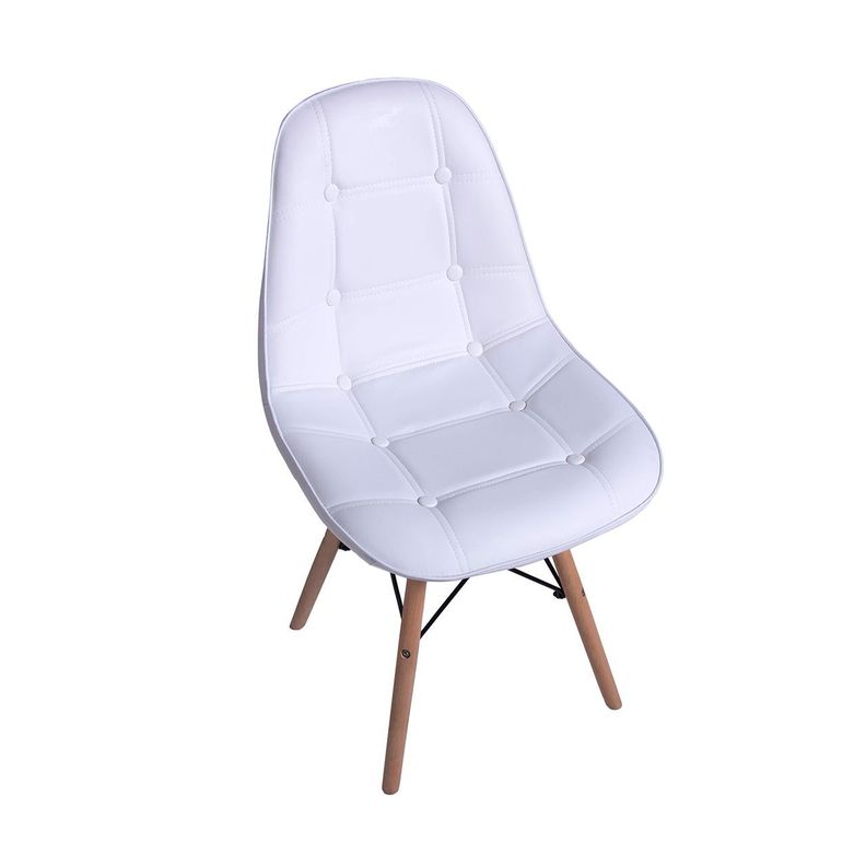 Pack x 4 Silla Eames acolchada Blanca-3