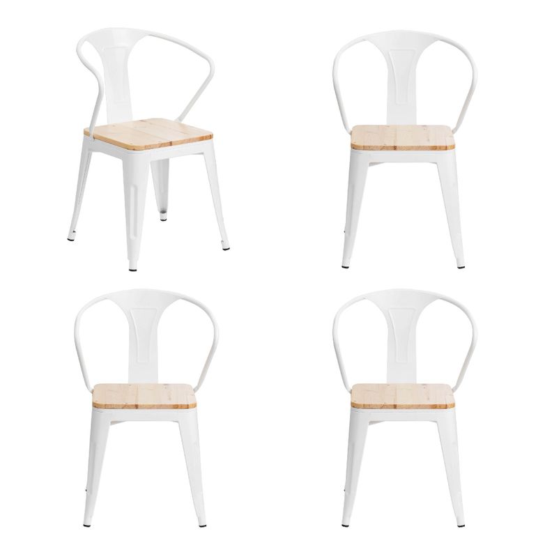 Silla tolix con brazos Blanca-0