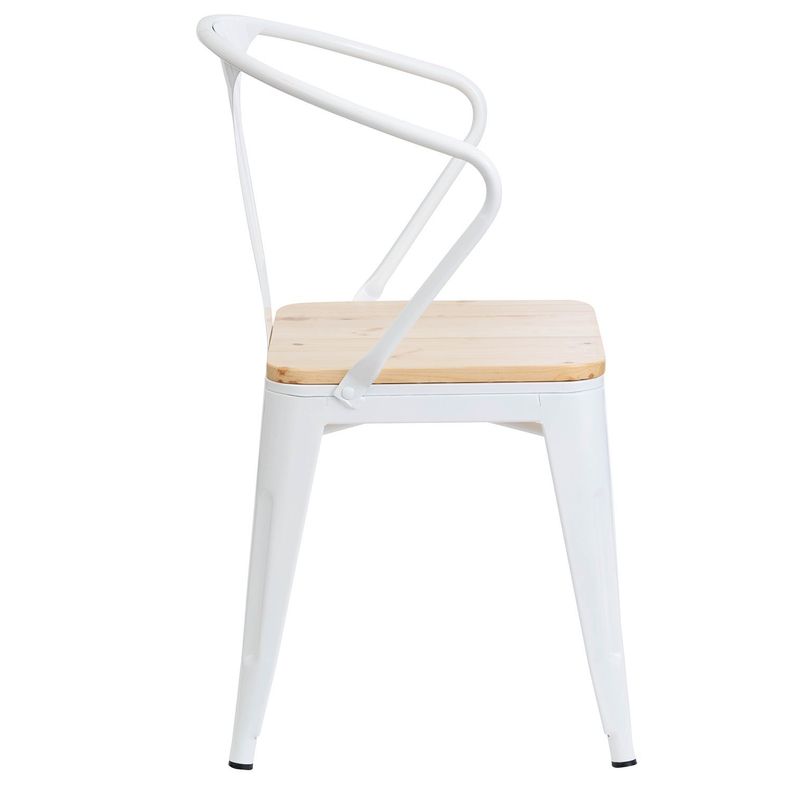 Silla tolix con brazos Blanca-3
