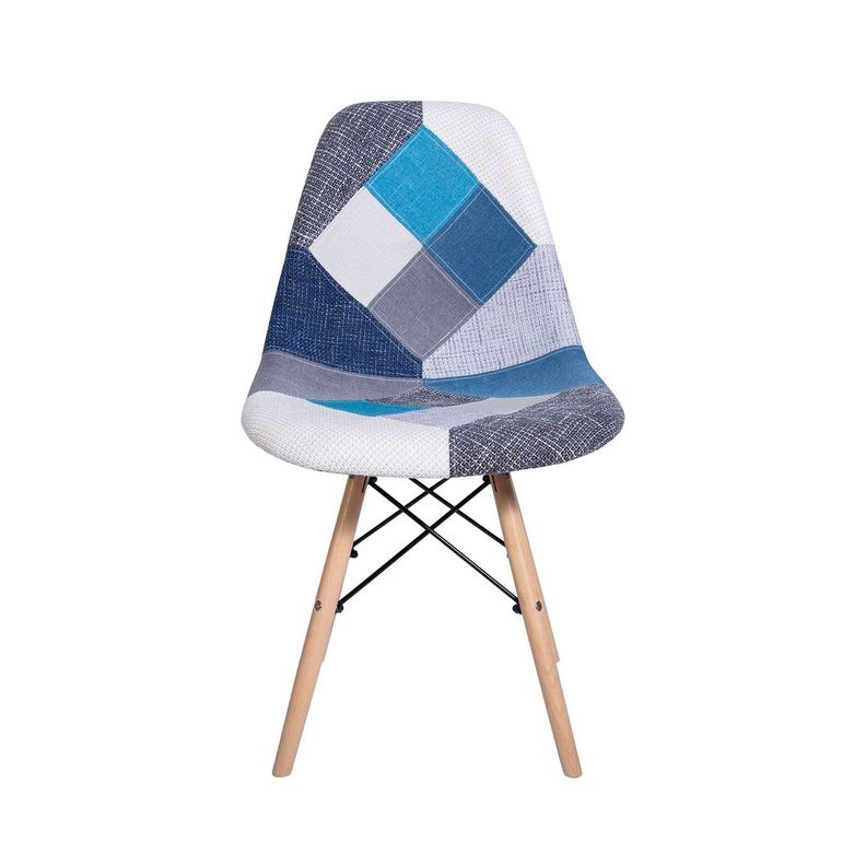 Pack x 4 Silla eames patchwork tonos azules-4