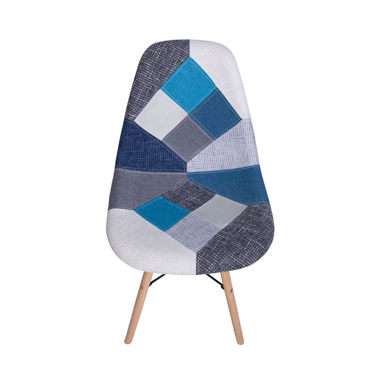 Pack x 4 Silla eames patchwork tonos azules-5