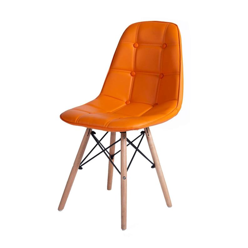 Pack x 4 Sillas eames acolchada naranja-2