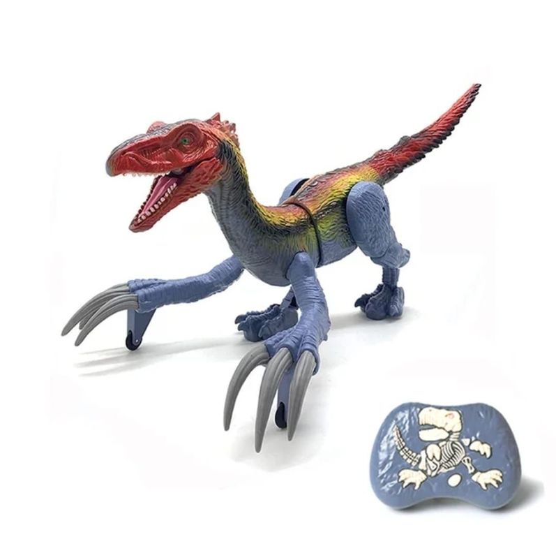 DINOSAURIO CONTROL REMOTO 2,4 RECARGABLE LUZ VAPOR SONIDO-0