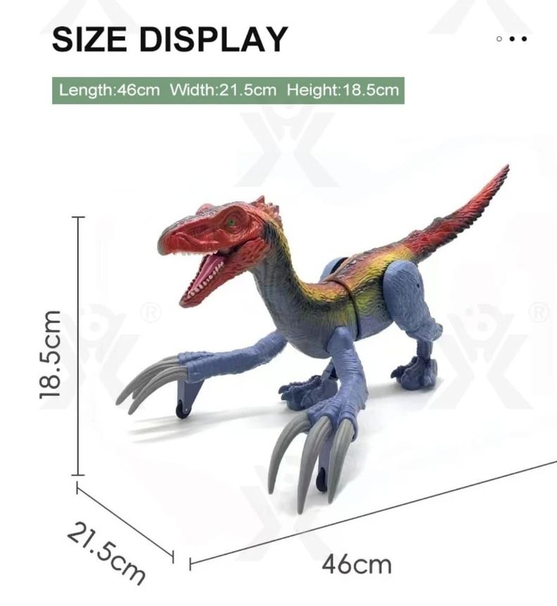 DINOSAURIO CONTROL REMOTO 2,4 RECARGABLE LUZ VAPOR SONIDO-1