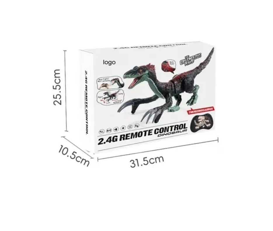 DINOSAURIO CONTROL REMOTO 2,4 RECARGABLE LUZ VAPOR SONIDO-2