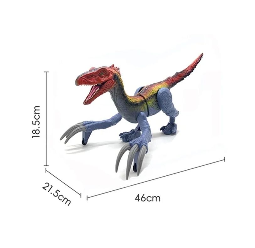DINOSAURIO CONTROL REMOTO 2,4 RECARGABLE LUZ VAPOR SONIDO-4