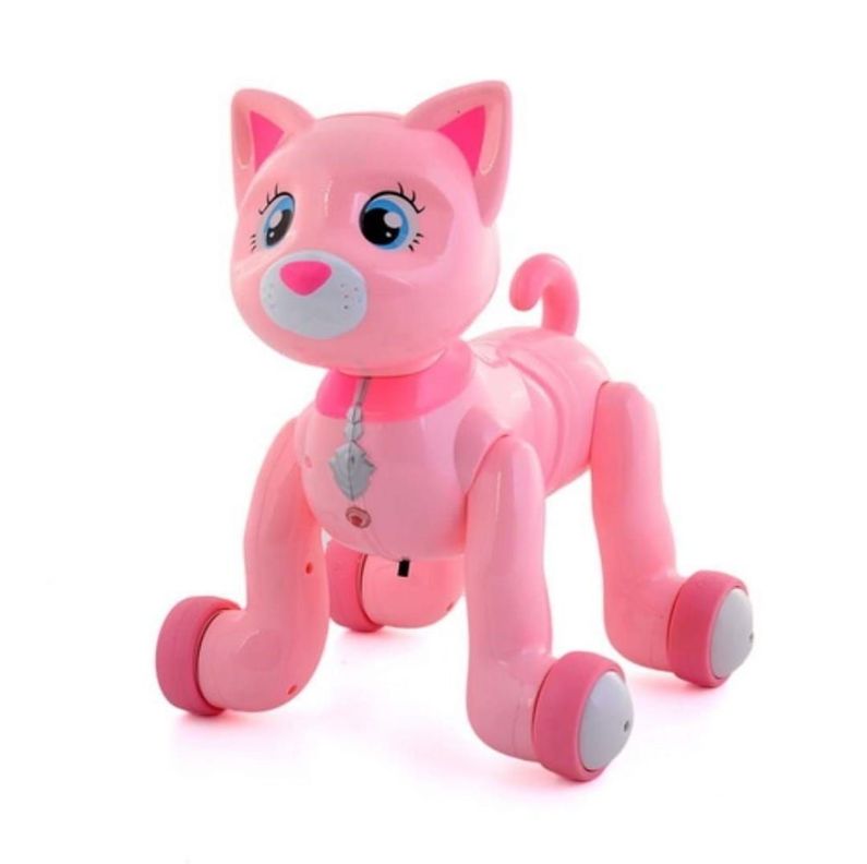 GATO ROBOT DE JUGUETE CONTROL REMOTO CON LUZ, MUSICA Y SONIDO-3