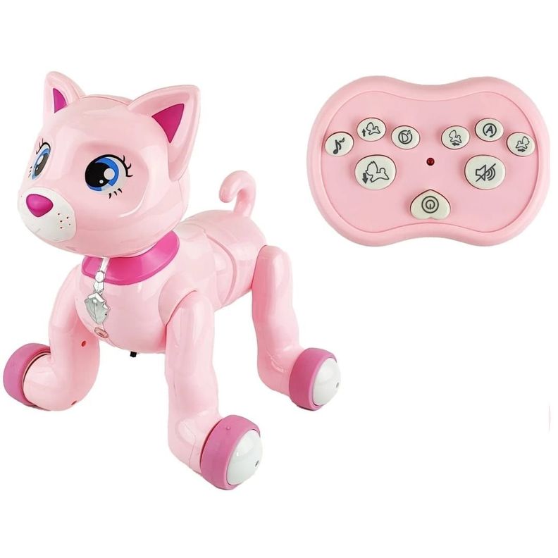 GATO ROBOT DE JUGUETE CONTROL REMOTO CON LUZ, MUSICA Y SONIDO-6